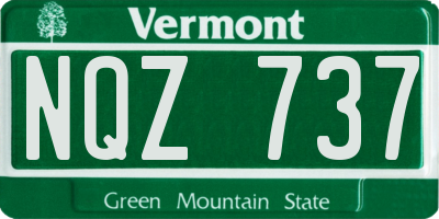 VT license plate NQZ737