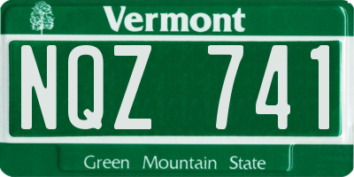 VT license plate NQZ741