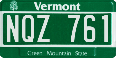 VT license plate NQZ761