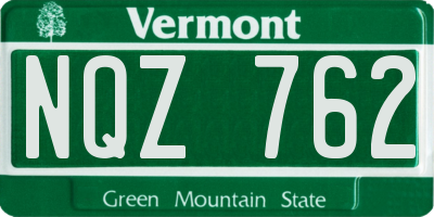 VT license plate NQZ762