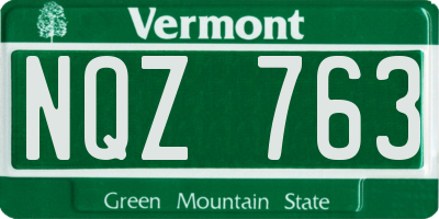 VT license plate NQZ763
