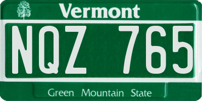 VT license plate NQZ765