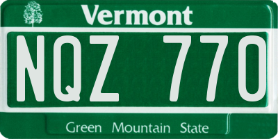 VT license plate NQZ770