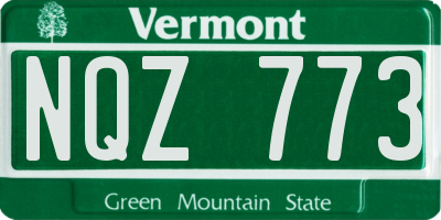 VT license plate NQZ773