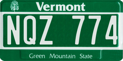 VT license plate NQZ774