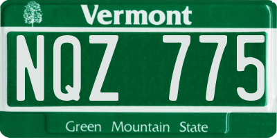 VT license plate NQZ775