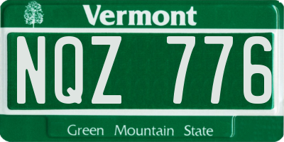 VT license plate NQZ776
