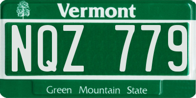 VT license plate NQZ779