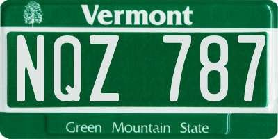 VT license plate NQZ787
