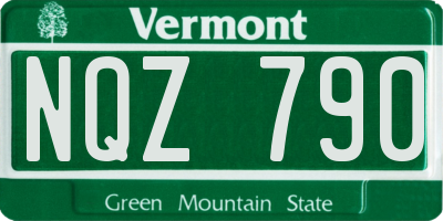 VT license plate NQZ790