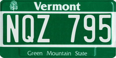 VT license plate NQZ795