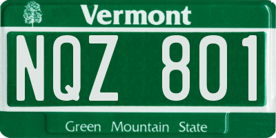 VT license plate NQZ801