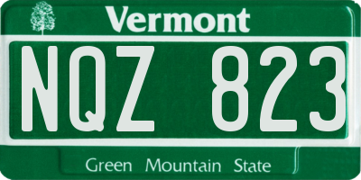VT license plate NQZ823