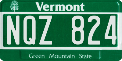 VT license plate NQZ824