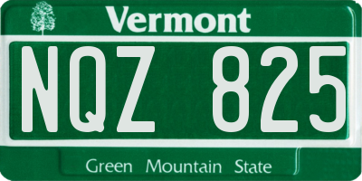 VT license plate NQZ825