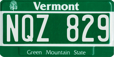 VT license plate NQZ829