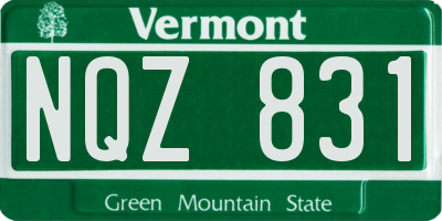 VT license plate NQZ831