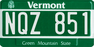VT license plate NQZ851