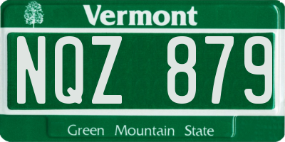 VT license plate NQZ879