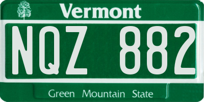 VT license plate NQZ882