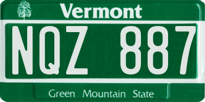 VT license plate NQZ887