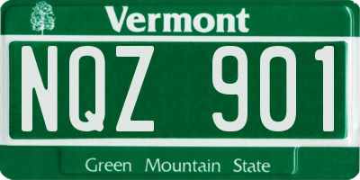 VT license plate NQZ901