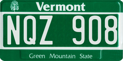 VT license plate NQZ908
