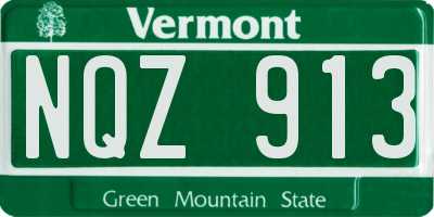 VT license plate NQZ913