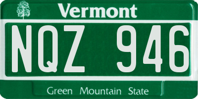 VT license plate NQZ946