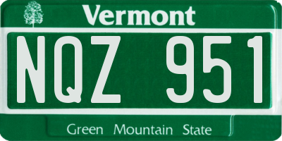 VT license plate NQZ951