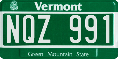 VT license plate NQZ991