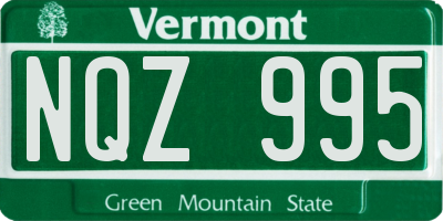VT license plate NQZ995