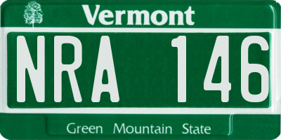 VT license plate NRA146