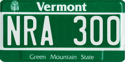 VT license plate NRA300