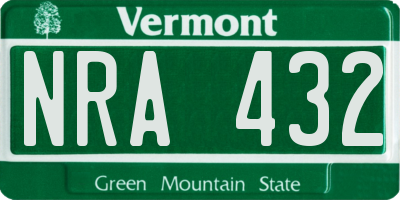 VT license plate NRA432