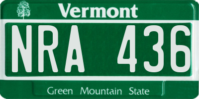 VT license plate NRA436