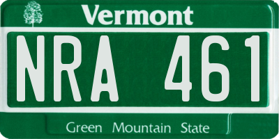 VT license plate NRA461