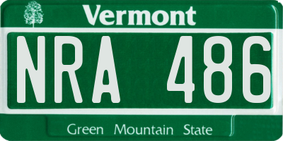 VT license plate NRA486