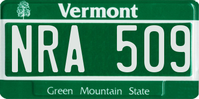 VT license plate NRA509