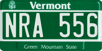 VT license plate NRA556
