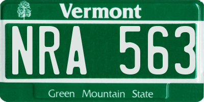VT license plate NRA563