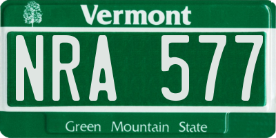 VT license plate NRA577