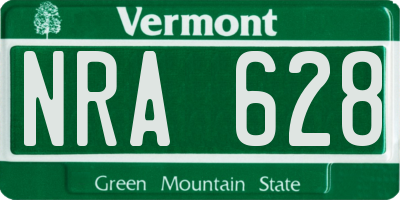 VT license plate NRA628