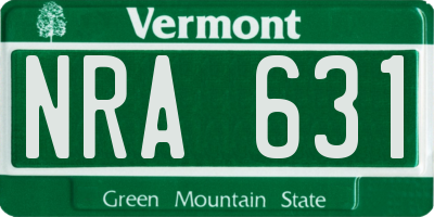VT license plate NRA631