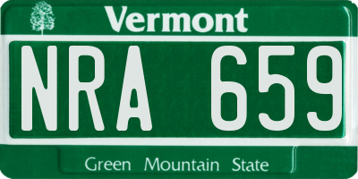 VT license plate NRA659