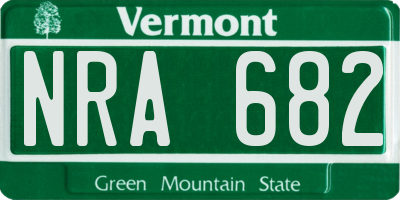 VT license plate NRA682