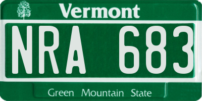 VT license plate NRA683