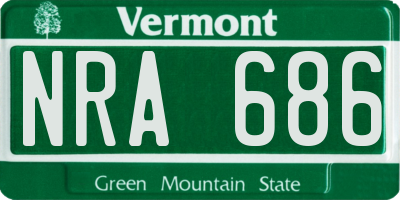 VT license plate NRA686