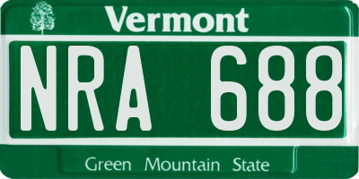 VT license plate NRA688