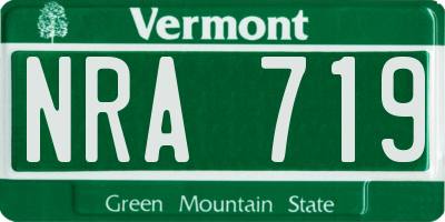 VT license plate NRA719